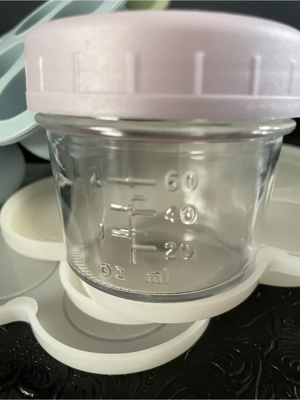 Silicone Baby Food Freezer Trays + Glass Storage Jars in Pastel Mix